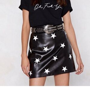 Nasty Gal faux leather mini-skirt, size 0